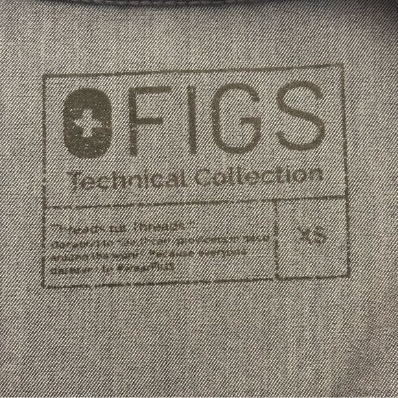 FIGS Catarina One-Pocket Scrub Top Graphite Grey XS - Picture 8 of 8